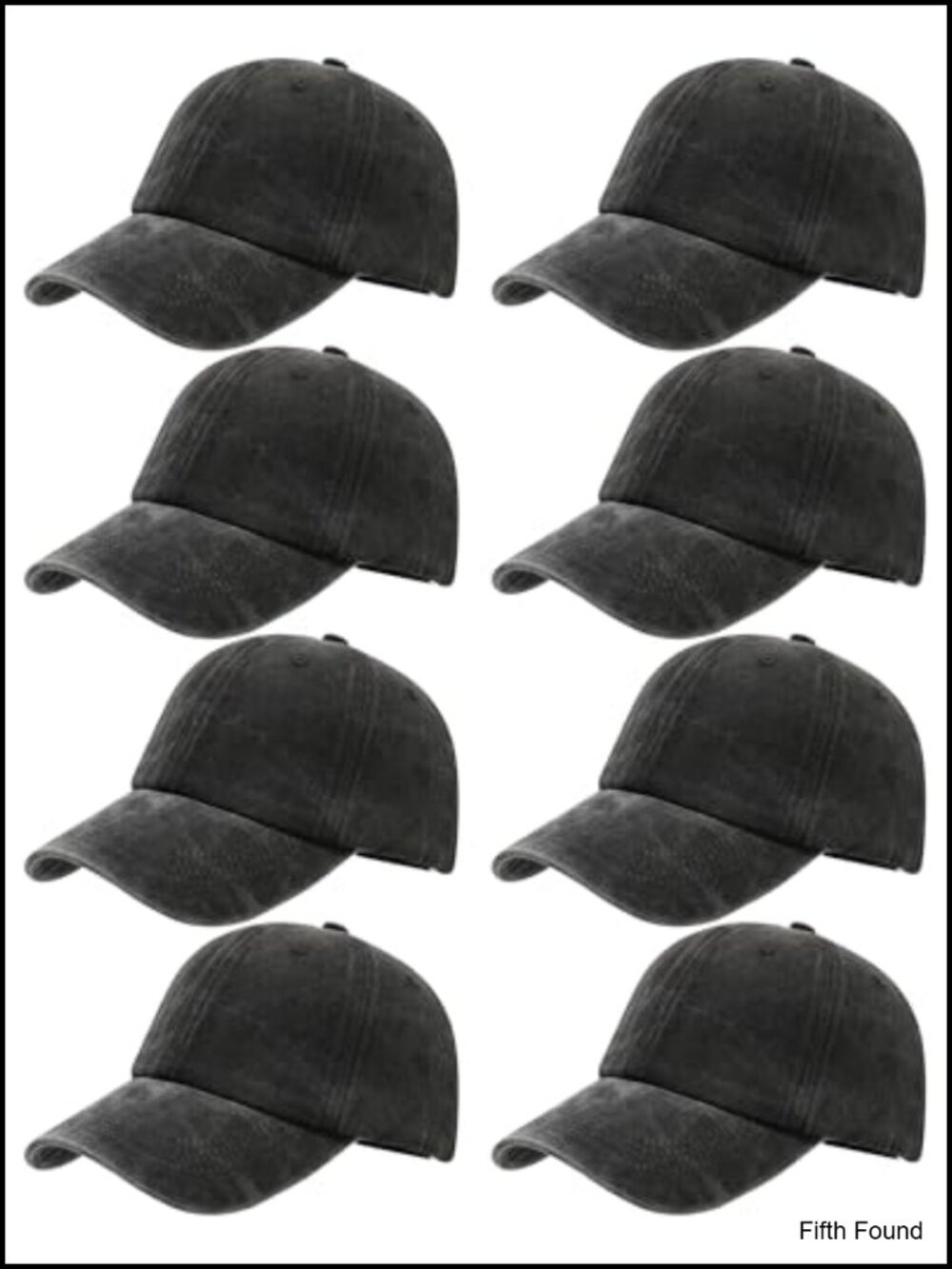 8 Pack Vintage Washed Baseball Caps Distressed Cotton Dad Hats